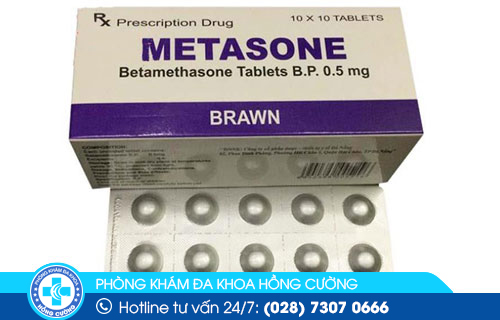 Thuốc Metasone là thuốc có dạng viên nén với thành phần chủ yếu là Betamethasone
