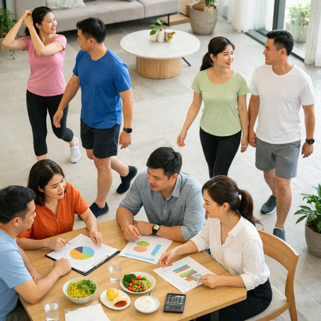 Bác sĩ và bệnh nhân thảo luận về TDEE và chế độ ăn 3000 calo