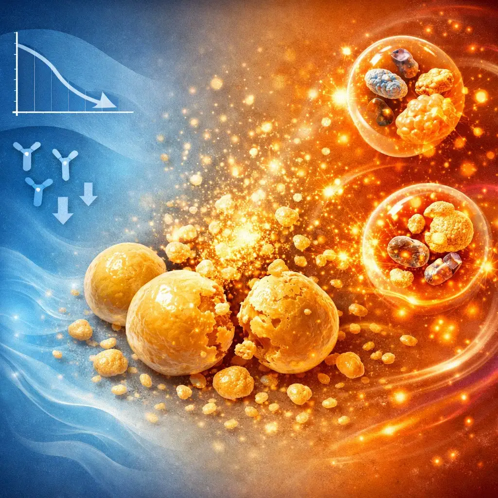 Minh họa khoa học về cơ chế giảm mỡ của nhịn ăn gián đoạn 16/8, bao gồm giảm insulin và tăng cường autophagy