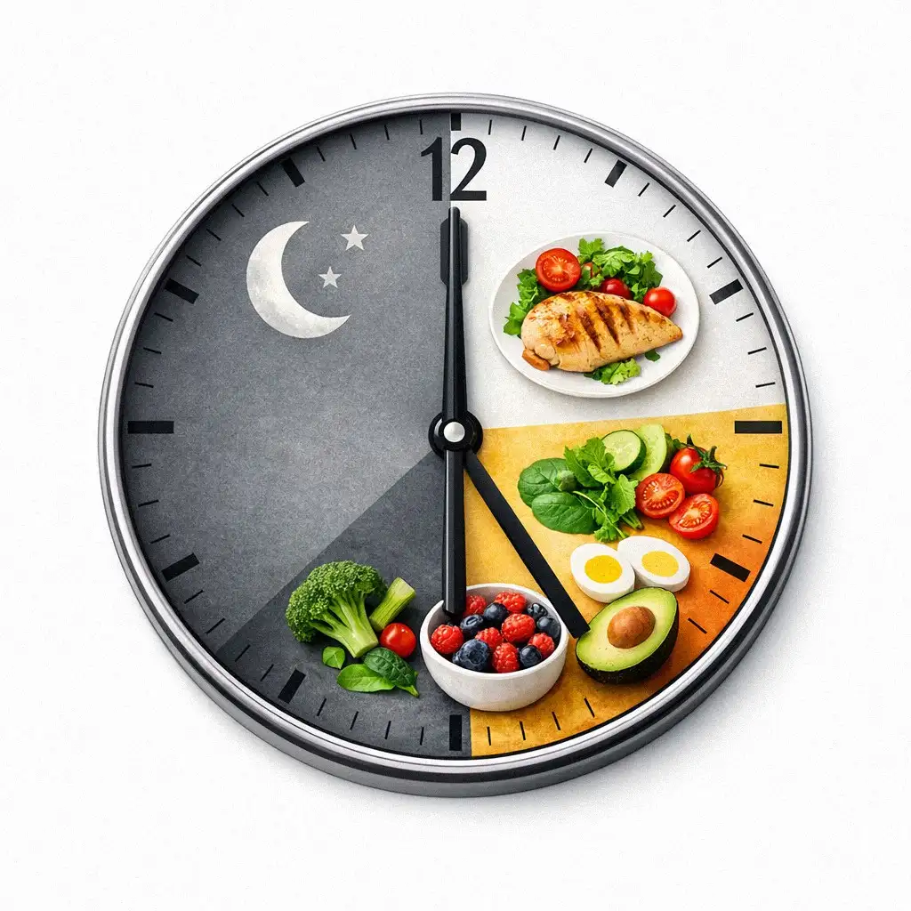 Minh họa phương pháp nhịn ăn gián đoạn 16/8