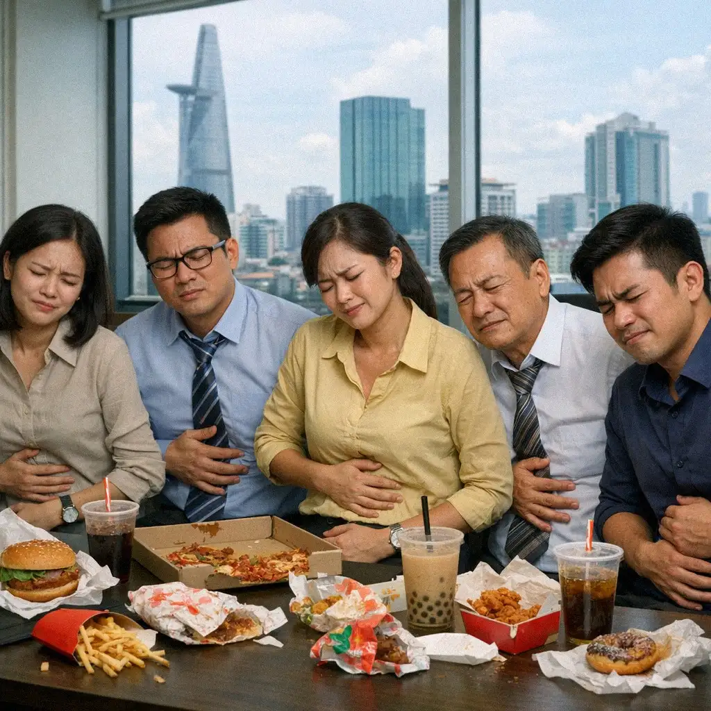 Những người làm việc văn phòng ở TP.HCM vật lộn với chế độ ăn kiêng nghiêm ngặt và tác động tiêu cực.