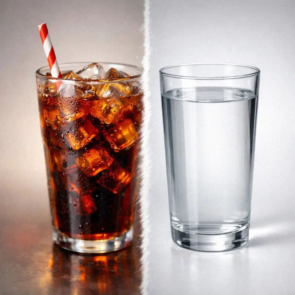 So sánh nước lọc và nước ngọt