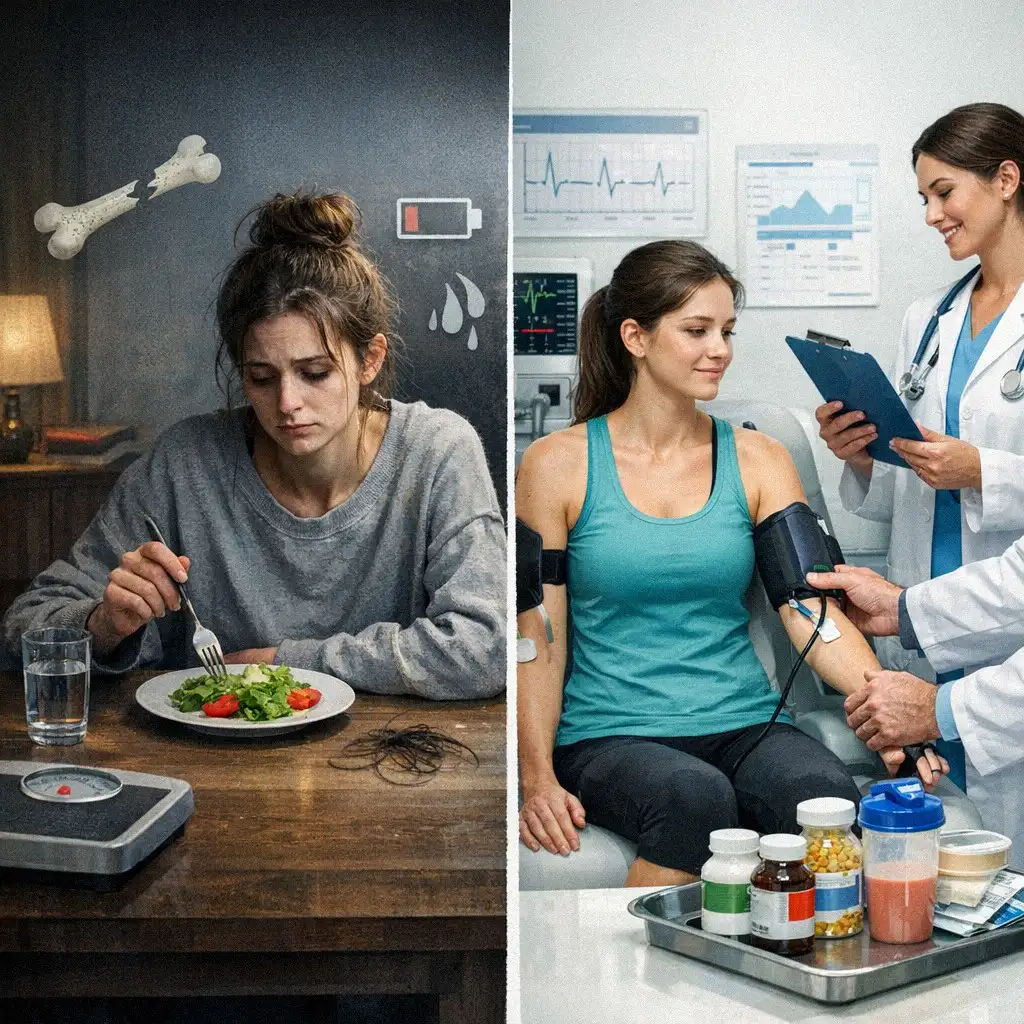 So sánh VLCD y khoa và tự nhịn ăn 400 calo