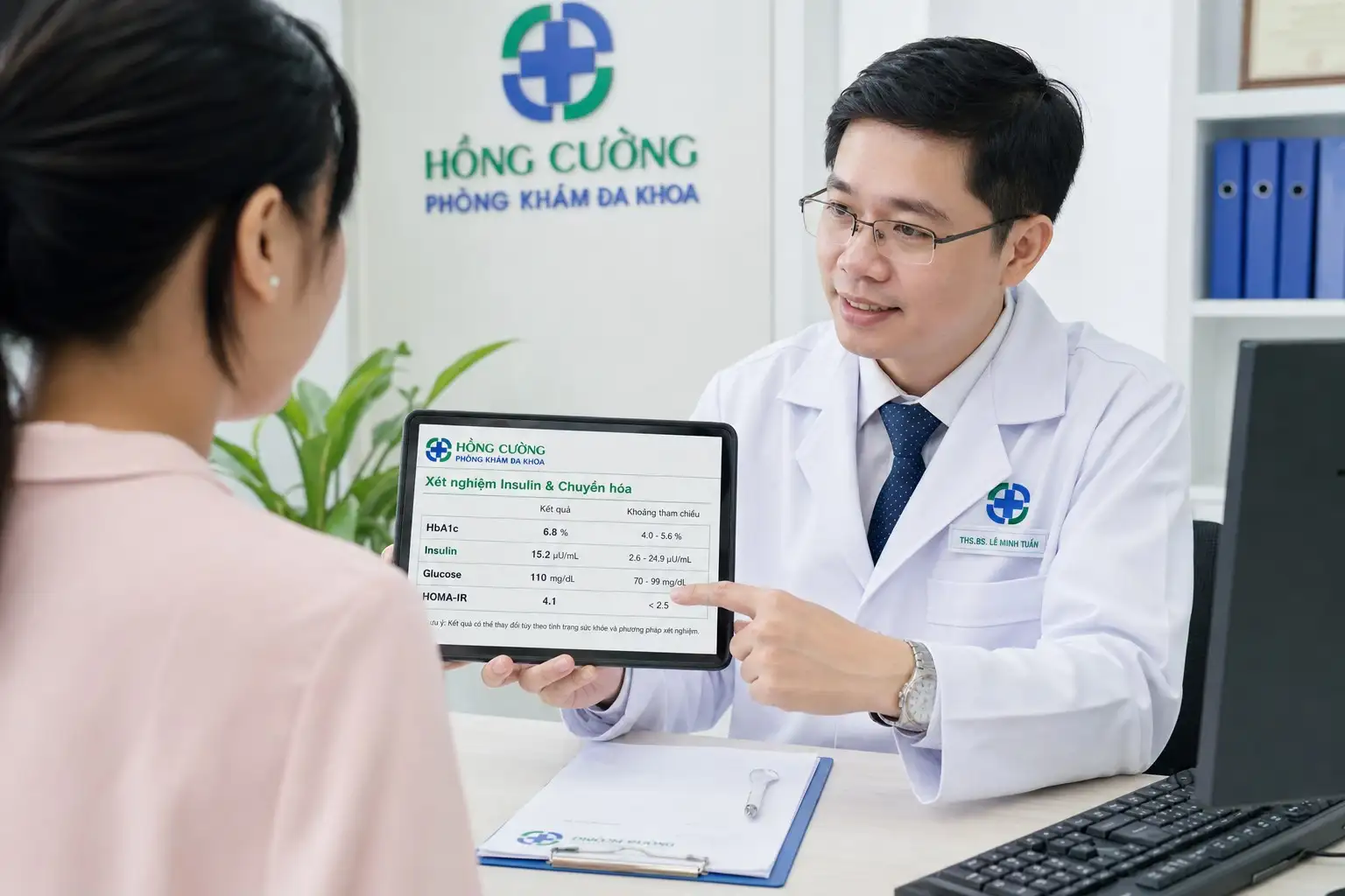 Khám dinh dưỡng tại phòng khám đa khoa Hồng Cường để xét nghiệm chỉ số chuyển hóa